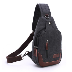 Sac à bandoulière pour homme, nouvelle mode, fabricant professionnel, sac de poitrine en toile lavée de haute qualité - Product Image 2