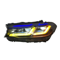 Pièces automobiles SJC, phare de haute qualité pour BMW Série 5 G30 G38 18-20, jaune et blanc, double couleur, style laser, phare avant