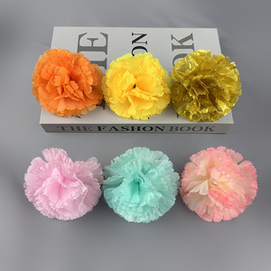 Cabezas de Flores de Clavel de Seda de 9cm para Decoración de Bodas, Accesorios para Paredes Florales y Coronas - Product Image 2
