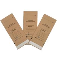 Sacs personnalisables de différentes tailles, jetables, inscriptibles, autocollants, en papier kraft, pour stérilisation à la chaleur sèche