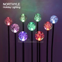 Vente en gros lampe décorative de paysage rvb imperméable insertion au sol lumières de boule led pour jardin extérieur de vacances
