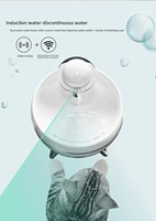Fontaine à eau intelligente pour animaux de compagnie avec contrôle par application mobile et surveillance de la santé, conception rechargeable et détachable, 1 kg pour chiens et chats