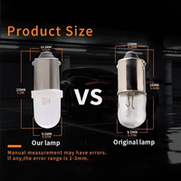 Ampoules LED BA9S T4W T8.5D sans polarité AC/DC pour machine de flipper Bally 1847 1893 1895, ampoules GE 44 47 755 756, lumières pour voitures miniatures
