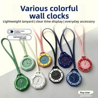 Horloge murale octogonale à quartz lumineuse co-marquée la plus vendue, modèle Royal Century, cadran 46 mm, résistante à l'eau 3 ATM, bracelet en cuir