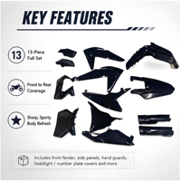 Nouvelles carénages en plastique S2R pour moto tout-terrain 125/250/300/350/450 EXC/SX/XC/SX-F/XC-F 2024 - Pièces de rénovation/amélioration