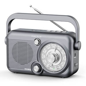 Custom Gray Retro Portable AM FM Radio with <b>USB</b>/TF MP3 <b>Player</b> and Built-in Speaker Multifunction Rechargeable Radio for Home - Product Image 6