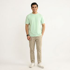 เสื้อยืดคอกลมแขนสั้นผู้ชายผ้าฝ้าย 100% ทรงปกติ ไซส์ใหญ่ ระบายอากาศได้ดี คุณภาพสูง - Product Image 1