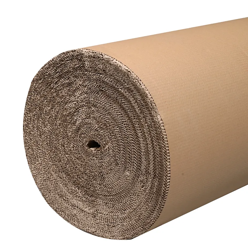 Wholesale Home Decoration Furniture Floor Protection Paper Roll Corrugated Paper Roll With Customized Thickness