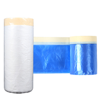 Film de masquage plastique protecteur pour peinture, pré-encollé, 0,45x20m, 0,55x20m, 1,1x25m, 2,7x25m ou sur mesure (OEM/ODM), vente en gros 2026