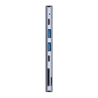 Concentrador de red USB tipo C a HDMI, adaptador de PD, lector TF/SD, 4K, 7 en 1, para Macbook, estación de acoplamiento