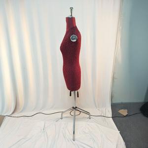 Maniquí drapeado de medio cuerpo ajustable para diseño de ropa de mujer, vestido de boda, fabricación de patrones de tienda con espuma y material de madera - Product Image 3
