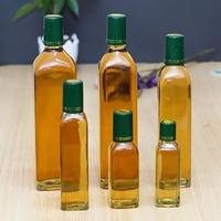 Botol Minyak Zaitun Kaca Premium Bening dengan Tutup Anti Bongkar dan Label Frosted Elegan untuk Merek Gourmet