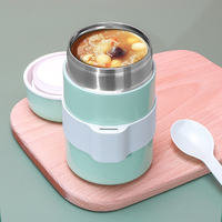 Portable 400ml isolé sous vide en acier inoxydable boîte à lunch Double paroi pot stockage chauffant soupe tasse ensemble pour cuisine utilisation extérieure