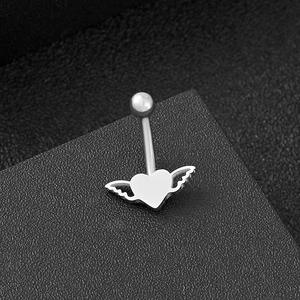 1 pezzo di moda in acciaio inox curvo <span class=keywords><strong>farfalla</strong></span> fiore <span class=keywords><strong>Piercing</strong></span> all'<span class=keywords><strong>ombelico</strong></span> per le donne ragazze Ombligo cuore teschio di serpente anello ventre - Product Image 6