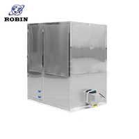 Machine à glaçons en acier inoxydable Robin 220V/50Hz 500KG à haute productivité pour usage commercial, idéale pour les hôtels