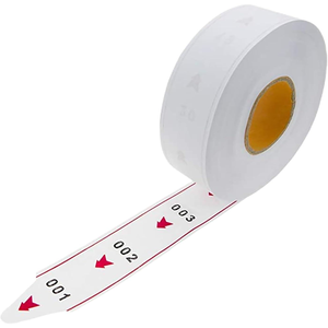 Custom Digit <strong>White</strong> Take-A-Number <strong>Tickets</strong> 2000 <strong>Tickets</strong>/Roll A00-E99 - Product Image 5