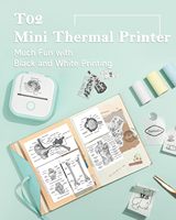 Phomemo T02 Pocket 53mm Printer penerimaan termal portabel Mini produk stok resolusi 203dpi