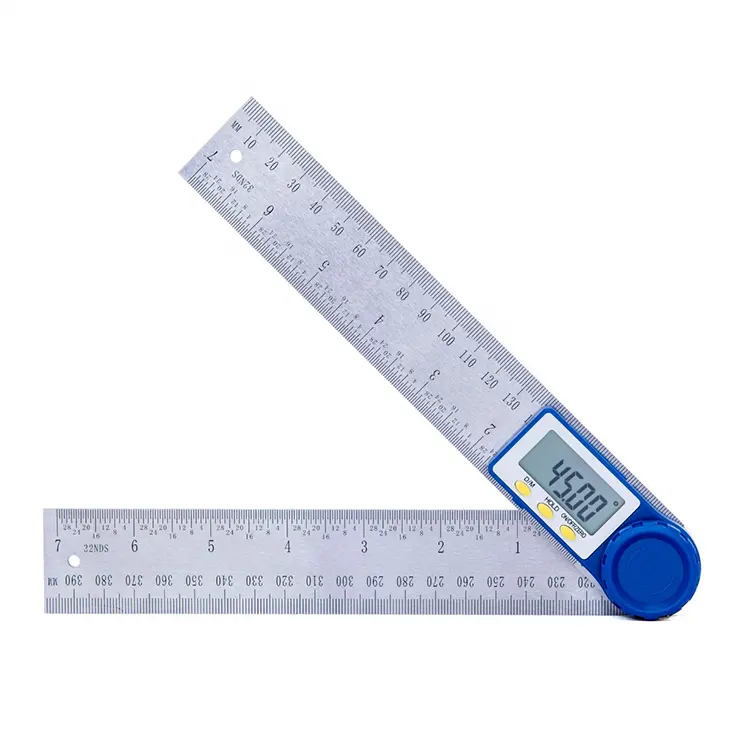 2 in 1 Digital Protractor 200mm Digital Angle Finder Protractor Ruler Meter Angle Gauge Carpenter's square