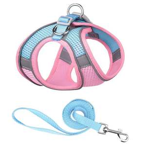 Tali Jalan Anjing Kucing dengan <span class=keywords><strong>Harness</strong></span> Rompi - Desain Bernapas & Reflektif - Product Image 3