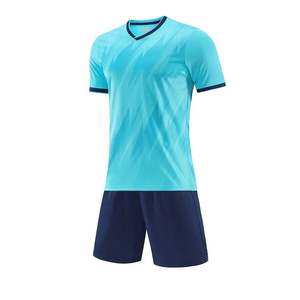 Grosir setelan seragam sepak bola pria dewasa buatan khusus logo pribadi nama tim-100% poliester Transfer panas bernapas baru - Product Image 4