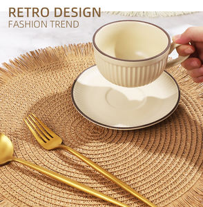 Meilleures ventes de sets de table décoratifs en papier tressé à bordure dentelle et pompons, résistants à la chaleur, anti-brûlure, couleur unie, écologiques - Product Image 2