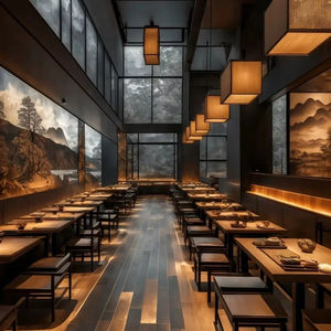 Conjuntos de hotel y lujoso restaurante de estilo moderno Adquisición de decoración integral con diseño completo - Product Image 4