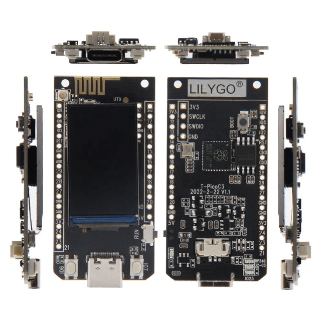 TTGO T-PicoC3 ESP32-C3 RP2040 Wireless WIFI Module Development Board Dual MCU 1.14 Inch ST7789V Display