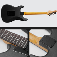 Intelligent Electric Guitar with Built-in Tone Effects Metallic Black Electric Guitar Real Musical Instrument with High Quality