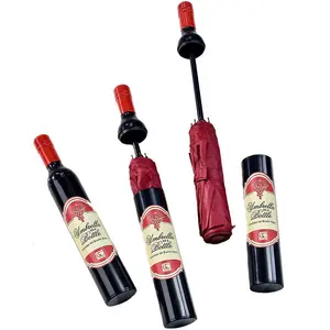 Playmaker Toys Brella Vinyards Cabernet Botol Anggur Payung Tersembunyi, Burgundy