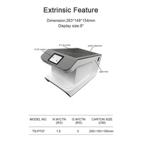 Terminal de point de vente intelligent Android 10 SP-Y37 avec écran tactile de 8 pouces, imprimante d'étiquettes de reçus de 58 mm et 80 mm, machine de point de vente Android