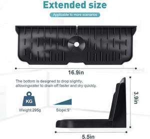 Silicon Self Draining Faucet Drip Catcher Tray <b>Drying</b> Splash Protector Pad Silicone <b>Kitchen</b> Sink Water Splash Guard Faucet <b>Mat</b> - Product Image 3