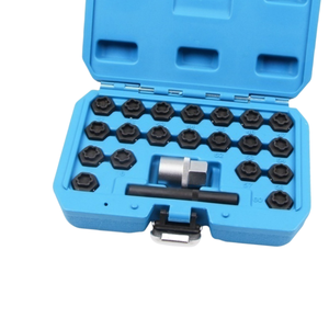 22pcs Kunci Pengunci Roda Baja dengan Lapisan Hitam untuk Penggantian Audi - Product Image 6