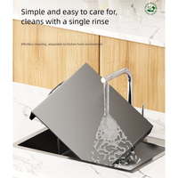 Plaque de protection pour cuisinière à gaz en acier inoxydable, résistante aux hautes températures, support de rangement de cuisine portable et étanche