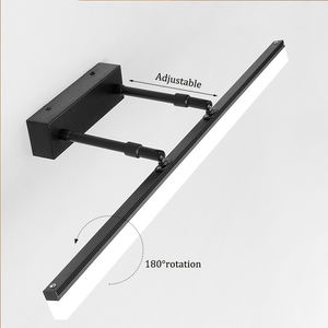 Lámparas de Baño <span class=keywords><strong>LED</strong></span> Modernas de 24 Pulgadas, Negras, sobre el <span class=keywords><strong>Espejo</strong></span>, Iluminación para Baño, Lámparas de Baño Negras Mate - Product Image 3