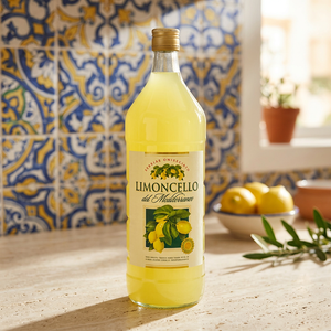 Liqueur italienne de qualité supérieure Limoncello Del Mediterraneo 1 Lt - 6 bouteilles par boîte pour l'appariement des desserts - Product Image 2