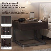 Table de chevet suspendue en pierre, mobilier de chambre moderne et minimaliste, mini table de nuit multifonctionnelle avec petit rangement pour hôtel