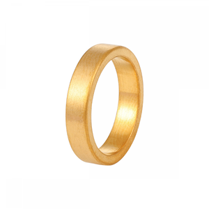 Bagues Signet Personnalisables en Acier Inoxydable Plaqué Or, Simples et Tendance, pour Femme - Product Image 1