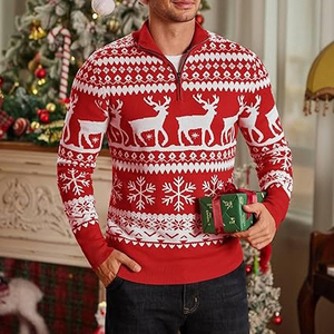 Sudadera con Capucha para Hombre, Cierre de Cremallera de un Cuarto, Manga Larga, Color Sólido, Cuello Alto, Informal, para Golf, Invierno, Bordada, ODM, 100% Algodón - Product Image 1