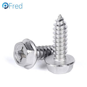 Matériel de construction Vis autotaraudeuses en acier inoxydable Tête hexagonale croisée mécanique Système métrique disponible en pouces Norme GB - Product Image 6