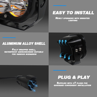 Barra de Luz LED Todoterreno Moderna Personalizada de 22/32/42 Pulgadas, Blanca y Ámbar, Enlazable, con RGB DRL para Camioneta 4x4, UTV, SUV, ATV