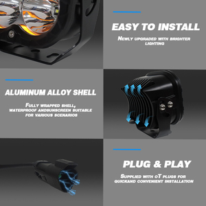 Barre lumineuse LED moderne tout-terrain personnalisée de 22/32/42 pouces, blanche et ambrée, avec DRL RGB pour camion 4x4, UTV, SUV, VTT - Product Image 5