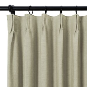 Hot Sale Ready Made Treatment Linen Textured Heavyweight Bone White Pinch Pleated <b>Curtains</b> Window - Product Image 5