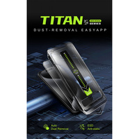 1- 10 pièces de verre trempé HD pour iPhone 16 Pro Max - Nettoyage automatique de la poussière, anti-espionnage, HD sans bulles, dureté 9H