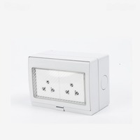 Prise murale double US/TH IP55 pour extérieur avec boîtier étanche et anti-poussière, prises électriques, prise à 2 postes avec interrupteur, cache-prise