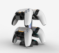Support de contrôleur avec station de charge-Support de contrôleur détachable avec modes d'éclairage pour le stockage d'accessoires de jeu