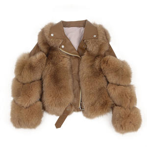 QIUCHEN QC20066 manteau de fourrure véritable femmes manteaux d'hiver veste de fourrure de renard véritable vestes en cuir véritable peau de mouton vêtements de fourrure de luxe - Product Image 6