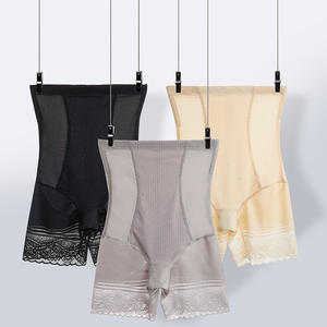 Faja Moldeadora de Cintura Alta con Compresión Firme para Mujer, Pantalones Cortos <span class=keywords><strong>Reductor</strong></span> de Abdomen, Control de Abdomen, Levanta Glúteos con Encaje - Product Image 1