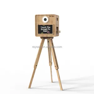 Phoprint Portable Real Wooden Light Weight Touch Screen Dslr Vintage Photo Booth Machine