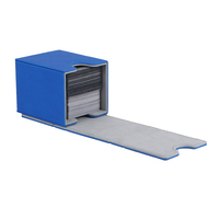 Boîte de rangement personnalisable pour cartes de jeu de société Commander, en cuir moderne de qualité supérieure, compatible avec les cartes à manches.