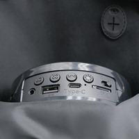 Sac à dos de baseball 3-en-1 de 17 pouces avec haut-parleur Bluetooth intégré